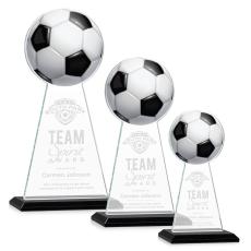Edenwood Soccer Black Obelisk Crystal Award - Sales Awards