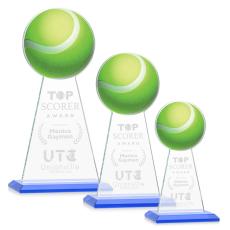 Edenwood Tennis Sky Blue Obelisk Crystal Award - Crystal Pillar Awards