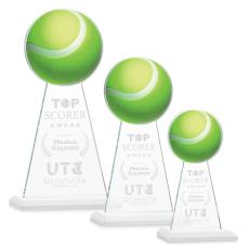 Edenwood Tennis White Obelisk Crystal Award - Crystal Pillar Awards