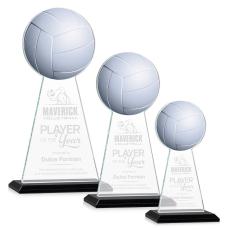 Edenwood Volleyball Black Obelisk Crystal Award - Sales Awards