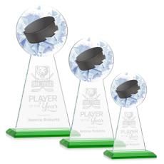 Edenwood Hockey Green Obelisk Crystal Award - Sales Awards