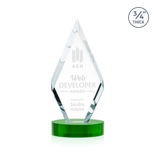 Corporate Awards - Crystal Awards - Richmond Green on Alberton Base Crystal Award