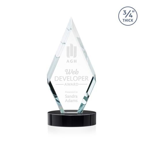 Corporate Awards - Crystal Awards - Richmond Black on Alberton Base Crystal Award