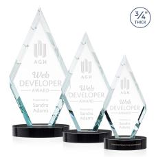 Richmond Black on Alberton Base Crystal Award - Crystal Awards