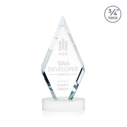 Corporate Awards - Crystal Awards - Richmond White on Alberton Base Crystal Award