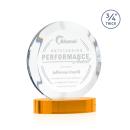 Gibralter Amber on Alberton Base Circle Crystal Award
