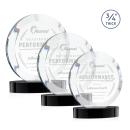 Gibralter Black on Alberton Base Circle Crystal Award