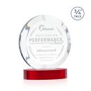 Gibralter Red on Alberton Base Circle Crystal Award