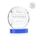 Gibralter Sky Blue on Alberton Base Circle Crystal Award
