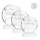 Gibralter White on Alberton Base Circle Crystal Award