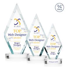 Richmond Full Color Clear on Alberton Base Crystal Award - Crystal Awards
