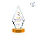 Richmond Full Color Amber on Alberton Base Crystal Award