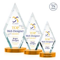 Richmond Full Color Amber on Alberton Base Crystal Award - Newest Additions
