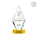 Richmond Full Color Gold on Alberton Base Crystal Award