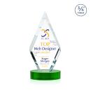 Richmond Full Color Green on Alberton Base Crystal Award