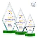 Richmond Full Color Green on Alberton Base Crystal Award