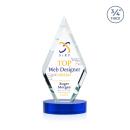 Richmond Full Color Blue on Alberton Base Crystal Award