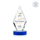 Richmond Full Color Blue on Alberton Base Crystal Award