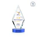 Richmond Full Color Sky Blue on Alberton Base Crystal Award