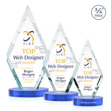 Richmond Full Color Sky Blue on Alberton Base Crystal Award - Crystal Awards