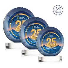 Gibralter Vividprint Clear on Alberton Base Circle Crystal Award - Corporate Awards