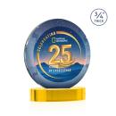 Gibralter Vividprint&trade; Gold on Alberton Base Circle Crystal Award