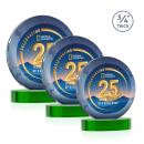 Gibralter Vividprint&trade; Green on Alberton Base Circle Crystal Award