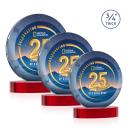 Gibralter Vividprint&trade; Red on Alberton Base Circle Crystal Award