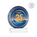 Gibralter Vividprint&trade; White on Alberton Base Circle Crystal Award