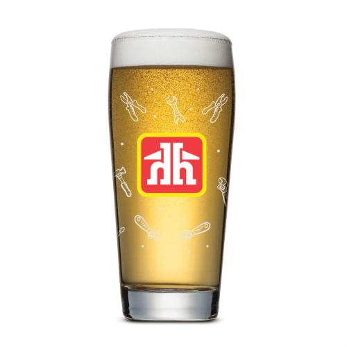 Corporate Recognition Gifts - Etched Barware - Wilmington Beer Glass - Full Color