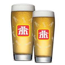 Wilmington Beer Glass - Full Color - Etched Barware