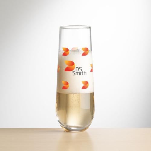 Corporate Recognition Gifts - Etched Barware - Redmond Stemless Flutes - Full Color