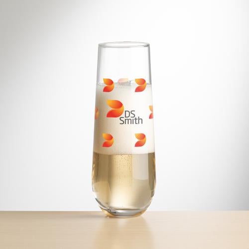 Corporate Recognition Gifts - Etched Barware - Redmond Stemless Flutes - Full Color