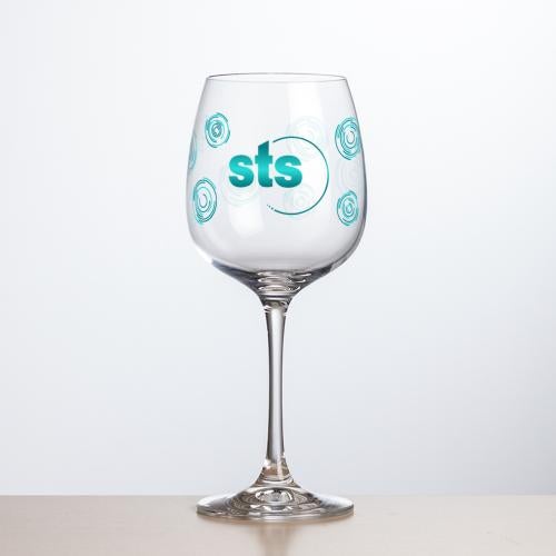 Corporate Recognition Gifts - Etched Barware - Wine Glasses - Danforth Wine - Full Color