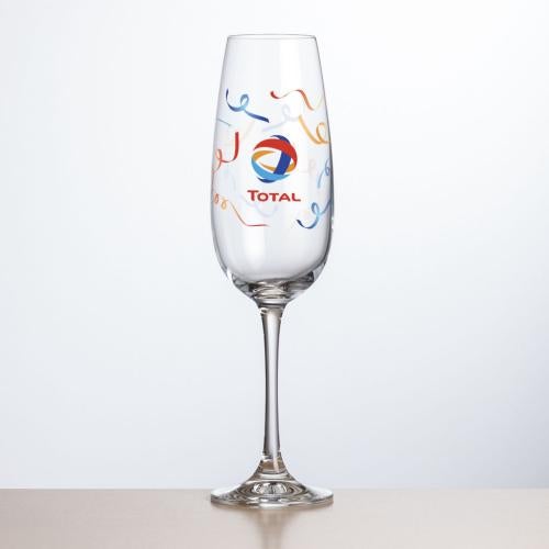 Corporate Recognition Gifts - Etched Barware - Danforth Flute - Full Color
