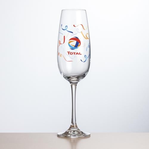 Corporate Recognition Gifts - Etched Barware - Danforth Flute - Full Color