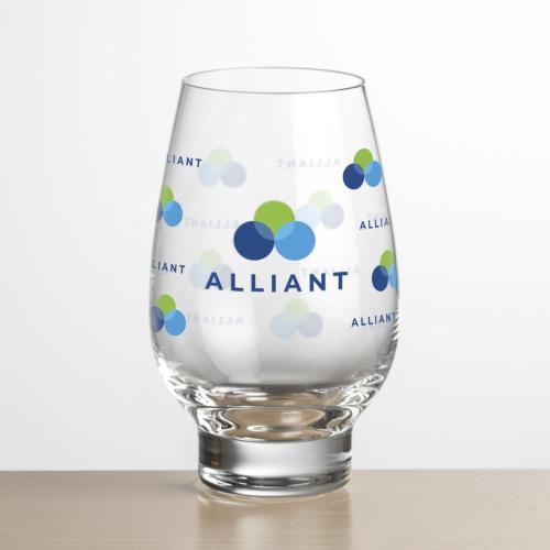 Corporate Recognition Gifts - Etched Barware - Wine Glasses - Glenarden Stemless Wine - Full Color