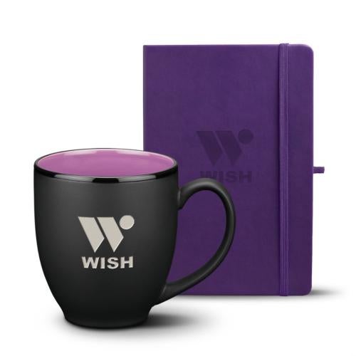 Corporate Recognition Gifts - Executive Gifts - Eccolo® Cool Journal/Dereham Mug Set