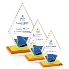 Tuscany Full Color Amber Crystal Award - Full Color Awards