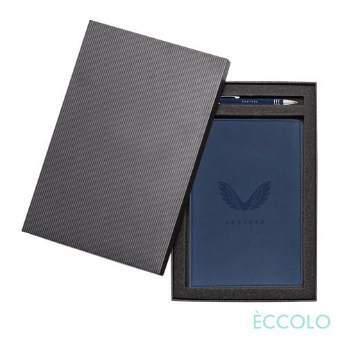 Corporate Recognition Gifts - Executive Gifts - Eccolo&reg; Two Step Journal/Venino Pen Gift Set - (M) 