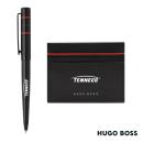 Hugo Boss&reg; Gear Card Holder/Ribbon Matrix Ballpoint Pen