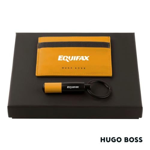 Corporate Recognition Gifts - Executive Gifts - Hugo Boss® Matrix Card Holder/Gear Matrix Key Ring