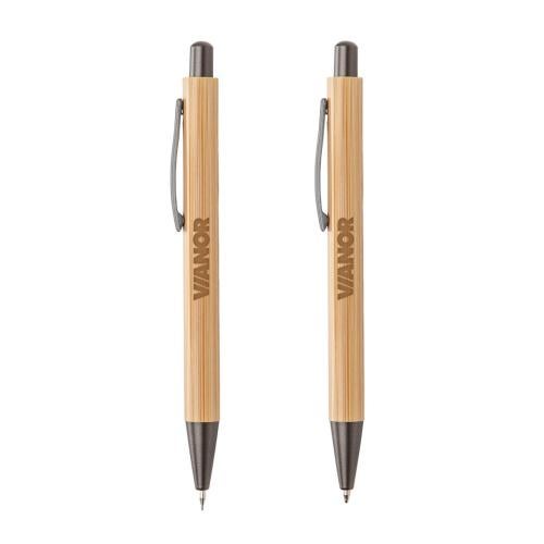 Corporate Recognition Gifts - Executive Gifts - Lucky Clicker Bamboo Pen & Pencil Set