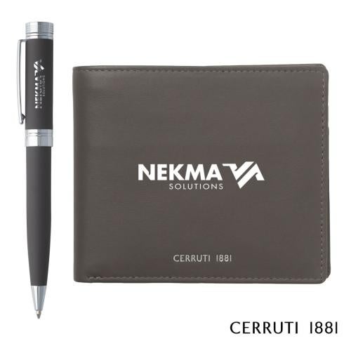 Corporate Recognition Gifts - Executive Gifts - Cerruti 1881® Zoom Card Wallet & Fountain Pen Gift Set