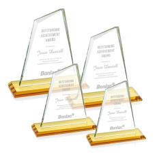 Summit Amber  Crystal Award - Colored Glass Awards