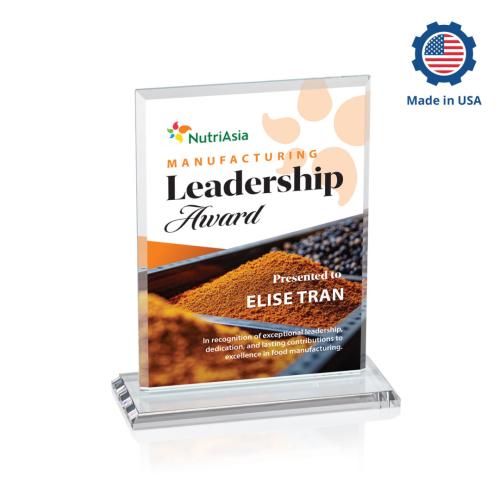 Corporate Awards - Crystal Awards - Vitalia Full Color Rectangle Crystal Award