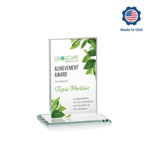 Corporate Awards - Crystal Awards - Heathrow Full Color Rectangle Crystal Award