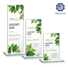 Heathrow Full Color Rectangle Crystal Award - Full Color Awards