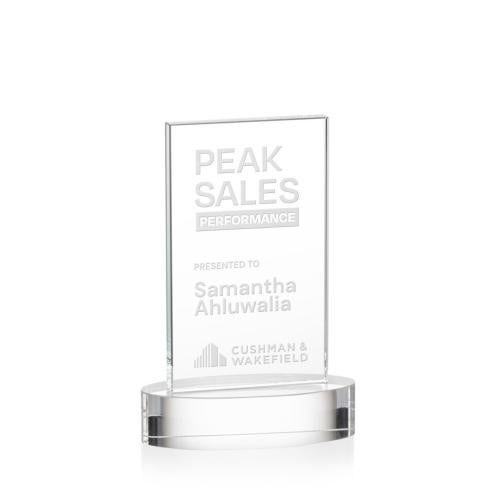 Corporate Awards - Crystal Awards - Heathrow Clear on Alberton Base Rectangle Crystal Award