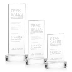 Heathrow Clear on Alberton Base Rectangle Crystal Award - Newest Additions